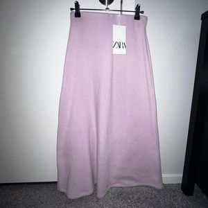 Zara Pink Midi Skirt